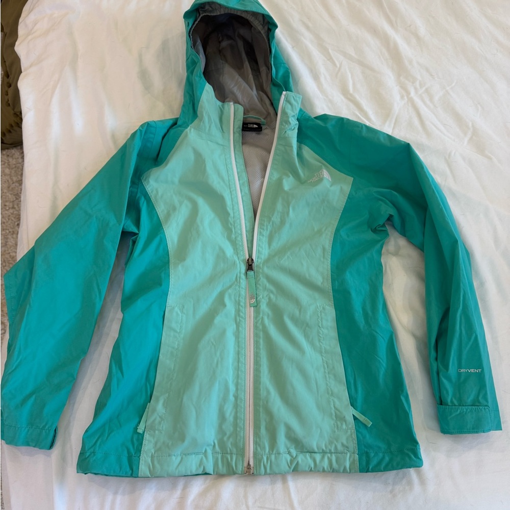 The North Face Aqua and Gray Jacket